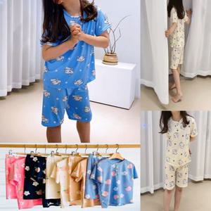 유아 아동 키즈 쿨원단 여름잠옷 파자마 짱구잠옷 상하세트 여성실내복 어린이잠옷