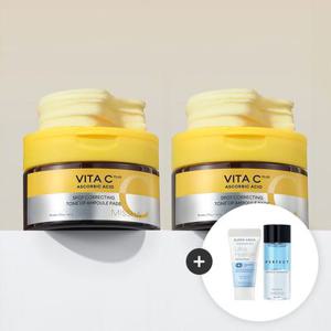 [단독구성][미샤] 비타씨플러스 잡티씨 톤업 앰플패드 80매 2개 SET+리무버 15ml+폼 5ml 증정