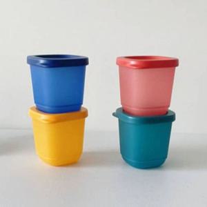 타파웨어 싱싱 블록 정사각 미니 밀폐 110mlX4조 양념통 소스통 반찬통 이유식 용기