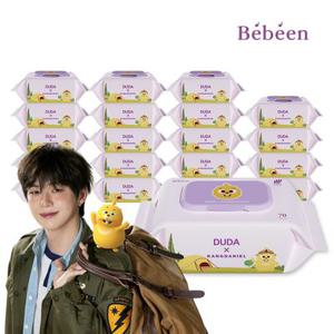 [APP전용][혜택가 최대17,010원]두다x강다니엘 에디션 베베앙 물티슈 캡형 75평량 70매 총20팩