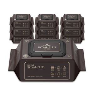 [APP전용] 리벤스 고평량 로얄 플러스 물티슈 아기용 캡형 70매(10팩/20팩) + 사은품 증정