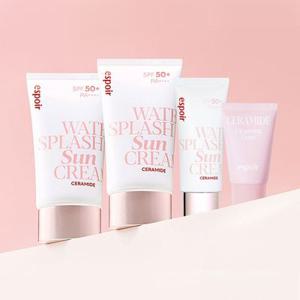 [APP전용][BEST] 워터 스플래쉬 선크림 세라마이드 1+1 (선크림 60ml 2개 + 선크림 30ml 1개 + 클렌징 폼 1개)