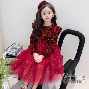 [보리보리]크리스마스 여아 레드 주니어 공주 원피스