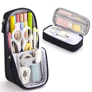 예비초등 필통 천 PVC 2단 지퍼 21x8 네이비 남아 초등학생필통