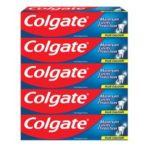콜게이트 그레이트 레귤러 플레이버 치약 250g x 5 개
