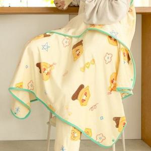 카카오프렌즈 춘식이 드로잉 극세사 무릎 담요 똑딱이J7