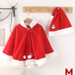 크리스마스 산타 모자 망토 Set  어린이집 성인 복장 성탄절 교회 파티 아동 유치원 연말 홈