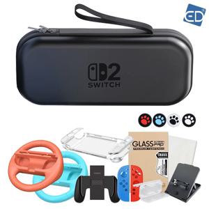 ED 닌텐도 스위치2 올인원 케이스 악세서리 세트 (블랙) 10종 풀패키지 파우치