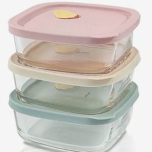 락앤락 오븐글라스 사각 햇쌀밥 용기 320ml 3P+3P 6조세트 전자렌지 냉동밥 보관