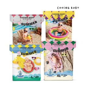 [APP전용] 쿠잉 Summer 에어드라이 풀커버 팬티 기저귀 8팩 (4+4팩 골라담기)