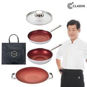 [클래딘] 이연복쉐프 스테인리스 전면 통3중 베네핏 프라이팬 5종 세트
