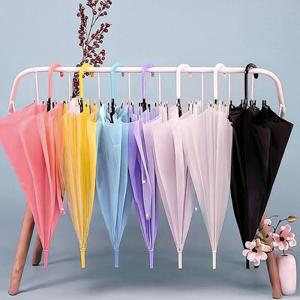 일회용 투명 비닐 우산 파스텔 컬러 자동 장우산 편의점