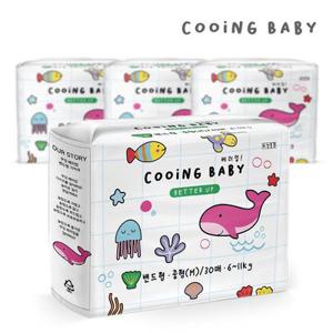 쿠잉 베러업 풀커버 밴드기저귀 중형(M) 30매 x 4팩