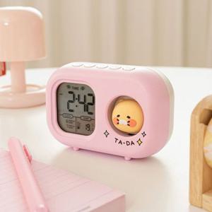 카카오프렌즈 저소음 디지털 탁상시계 춘식이 핑크
