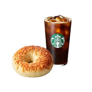[기프티쇼] 간편한 한끼(ICE) 아이스 카페 아메리카노T+탕종 파마산 치즈 베이글