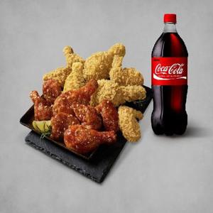 [실시간 문자발송] 황올반+BBQ양념반(콤보)+콜라1.25L