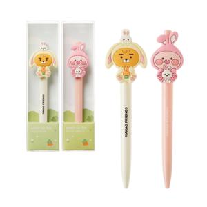 토끼코스튬 라이언 어피치 볼펜 2종세트 귀여운 캐릭터 젤펜 볼펜