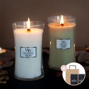캔들조이 우드윅 라지 캔들 향초 2개 + 선물상자 + 쇼핑백