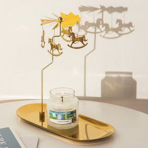 [캔들조이] 양키캔들 스몰자 회전 캔들 홀더 트레이 세트 (미니 캔들라이터, 쇼핑백)