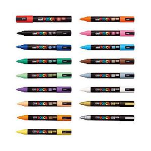 미쯔비시 유니 포스카 5M 마카 낱색 개별 수성 마커펜