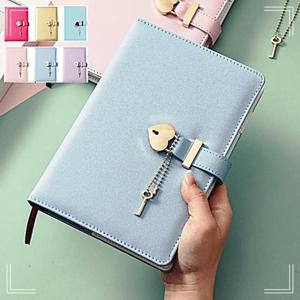 비밀 일기장 다이어리 노트 자물쇠 잠금 수첩  핑크 블루