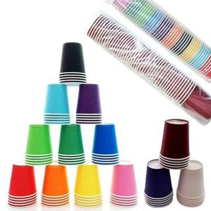 유니아트 칼라종이컵 약50개입 단색 혼합