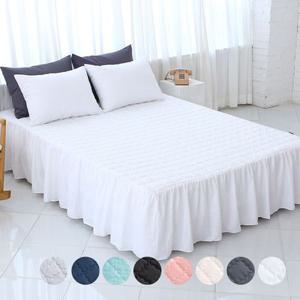 세미 마이크로 워싱 프릴 스커트 침대 매트리스 커버 S SS D Q K