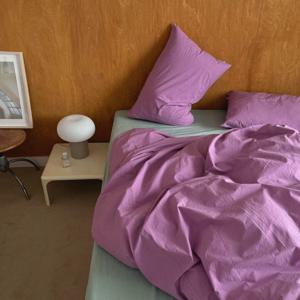 스키틀즈 퍼플핑크 먼지없는 60수 고밀도 순면 100% 이불커버 (SS/Q/K/LK)