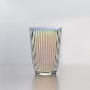미스틱 오로라 홀로그램 글라스 플리츠 유리컵 (370ml)