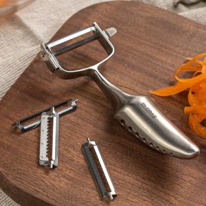 글로벌 나이프 스테인리스 주방칼 다용도 셰프나이프 GS-94 필러 3종 세트