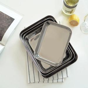 스텐 베이킹팬 오븐 사각 트레이 5size
