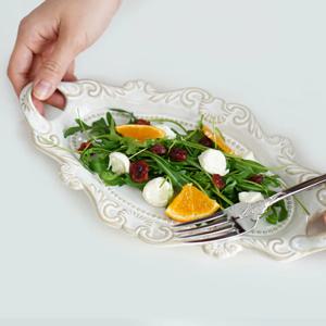 엔틱 바로크 빈티지 플레이팅 접시 수입 그릇 시리즈 핸들 플레이트 (30cm)