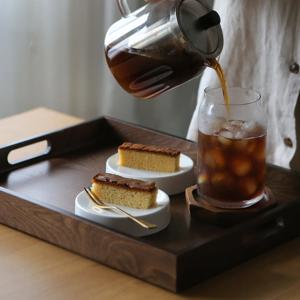 아카시아 우드 감성 캠핑그릇 핸들 트레이 2size