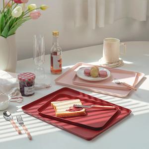 까사빈 사각 논슬립 카페 컬러 트레이 쟁반