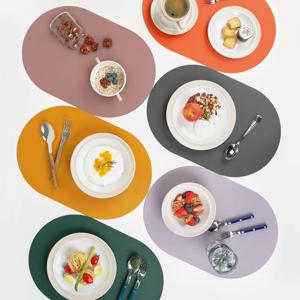 타볼라타 타원 가죽 테이블 매트 4P 세트 (6COLOR)