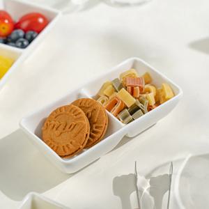 화이트 나눔 접시 나눔 소스볼 2구 13.8cm