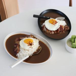 예쁜그릇 매트 타원 접시 / 오벌 플레이트 / 파스타 그릇 / 카레볼