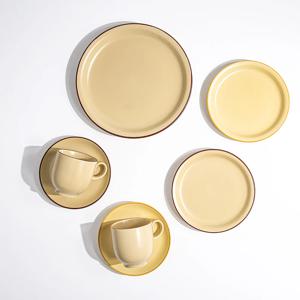 클라리스 무광 감성 둥근 커피잔 찻잔 2인 브런치 세트 (5P)