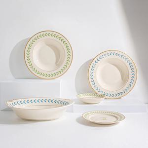 로렐 리프 2인 양식 그릇 신혼 접시 홈세트 (5P)