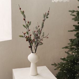 솔잎 솔방울 소나무 나뭇가지 조화 2color