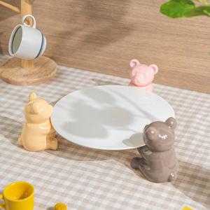 곰돌이 케이크 트레이 스탠드 곰돌이 받침 1pcs (3 color)