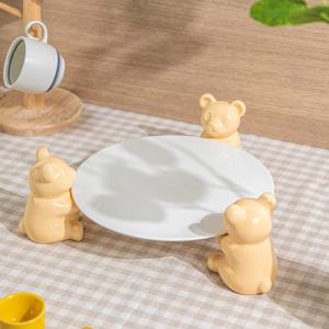 곰돌이 케이크 트레이 스탠드 원형접시 2호 (3 color)