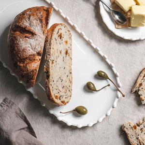 로얄애덜리 스노우 오벌 플레이트 타원 접시