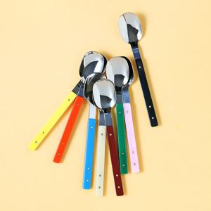 깔린느 비비드 컬러 스텐 홈카페 디너 테이블스푼 (20cm, 8 color)