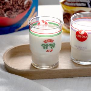 [1+1] 서울우유 레트로 유리컵 헬로우사과 (245ml)