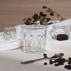 [1+1] 레트로 조각 카페 유리컵 M (300ml)