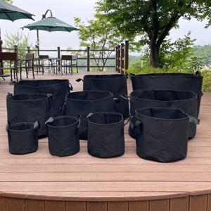 부직포 화분 블랙 30갤런(약115L).원형 텃밭 꽃 옥상 나무 블루베리 그로우백