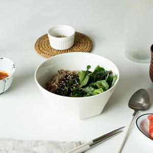 프리즈 유광 라인 넓은 초복 냉면그릇 비빔기 다용도 면기 1+1 (총 2P)