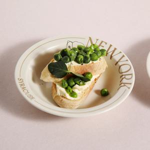 일본 레터링 접시 요거트 디저트볼 쿠프 그릇 찬기 15cm