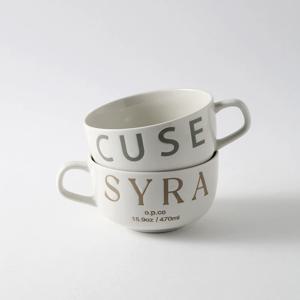 일본 레터링 그릇 손잡이 시리얼컵 스프컵 470ml